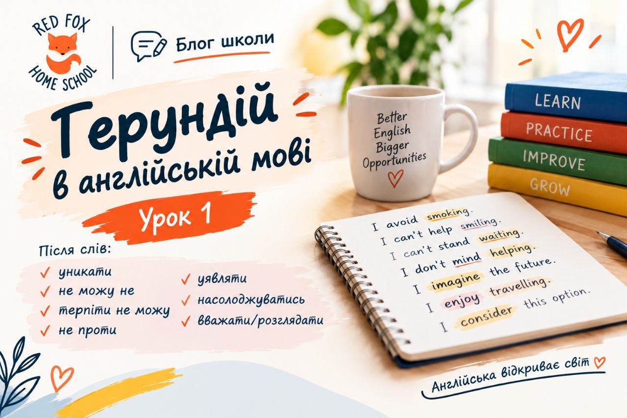 Вчимо слова після яких в англійській мові завжди використовується герундій.